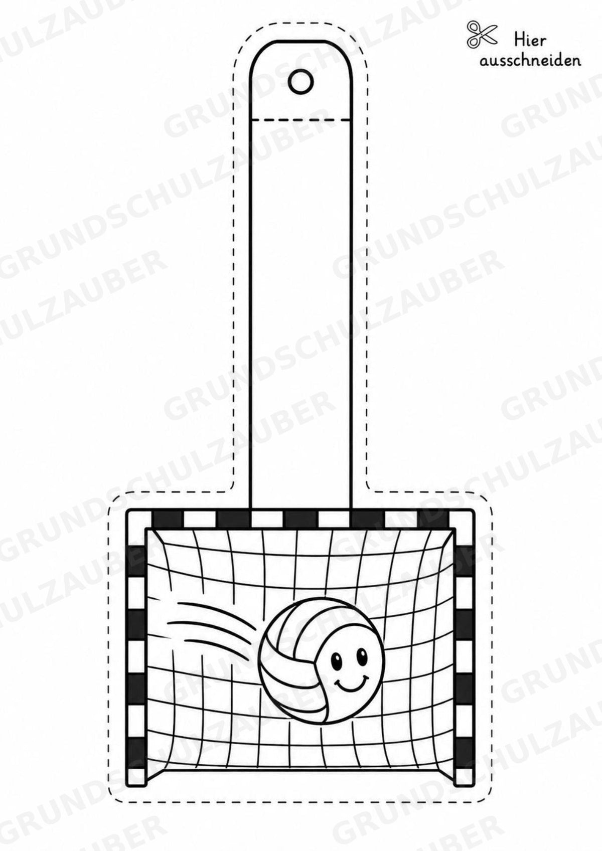Handball – Fensterdeko – Basteln – Ausmalbild – Ausschneiden – 15 Vorlagen – Materialseite 6