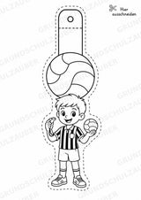 Handball – Fensterdeko – Basteln – Ausmalbild – Ausschneiden – 15 Vorlagen – Materialseite 8