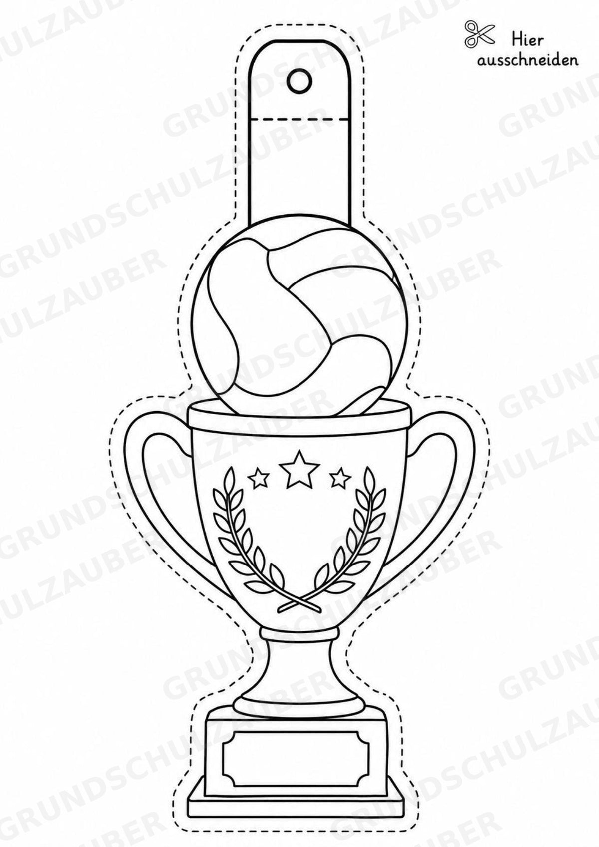 Handball – Fensterdeko – Basteln – Ausmalbild – Ausschneiden – 15 Vorlagen – Materialseite 10