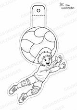Handball – Fensterdeko – Basteln – Ausmalbild – Ausschneiden – 15 Vorlagen – Materialseite 12