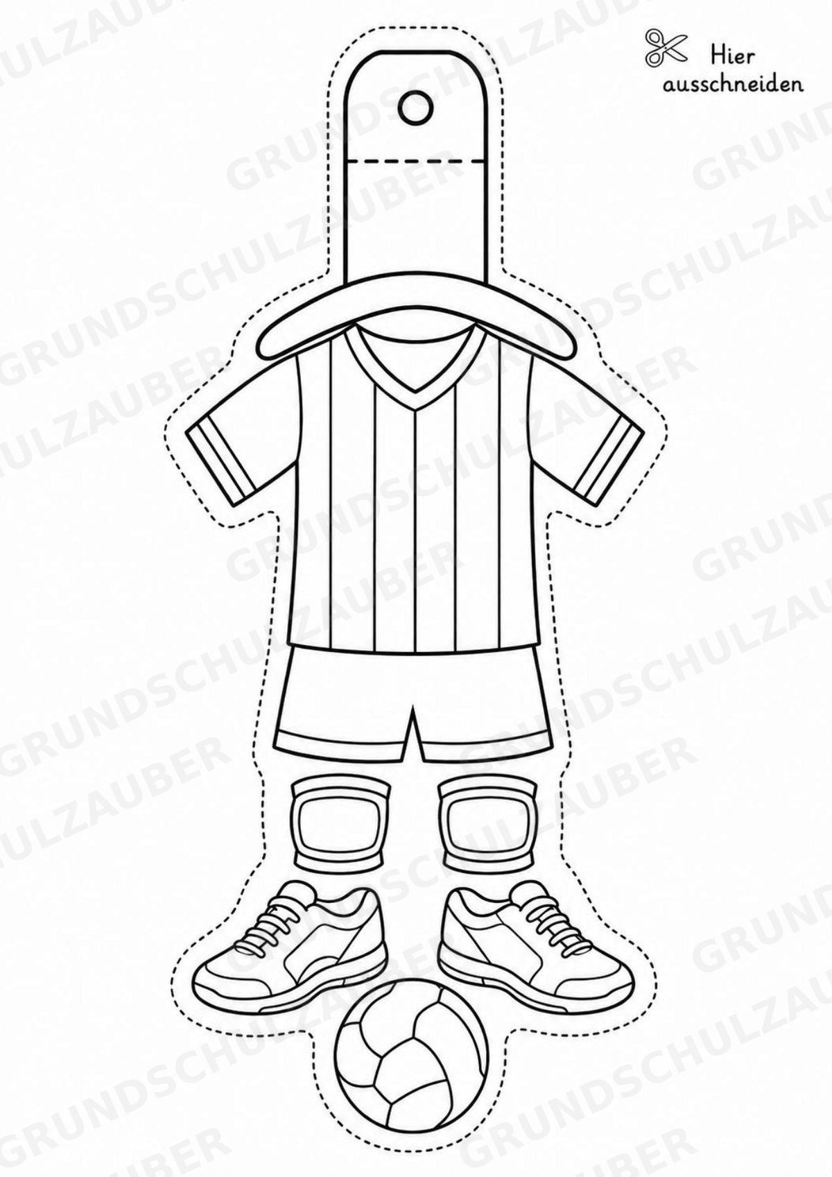 Handball – Fensterdeko – Basteln – Ausmalbild – Ausschneiden – 15 Vorlagen – Materialseite 14