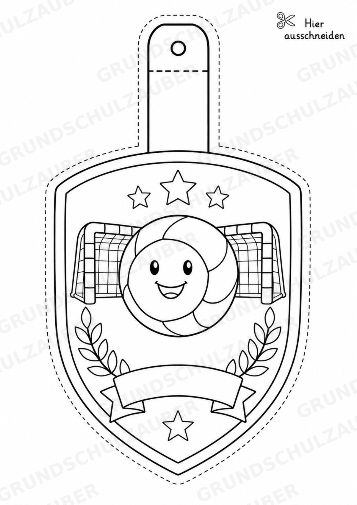Handball – Fensterdeko – Basteln – Ausmalbild – Ausschneiden – 15 Vorlagen – Materialseite 16