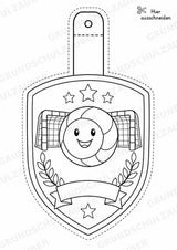Handball – Fensterdeko – Basteln – Ausmalbild – Ausschneiden – 15 Vorlagen – Materialseite 16