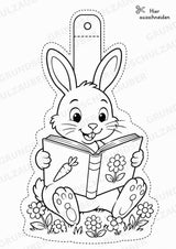 Hase – Fensterdeko – Basteln – Ausmalbild – Ausschneiden – 15 Vorlagen – Materialseite 3