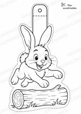 Hase – Fensterdeko – Basteln – Ausmalbild – Ausschneiden – 15 Vorlagen – Materialseite 4