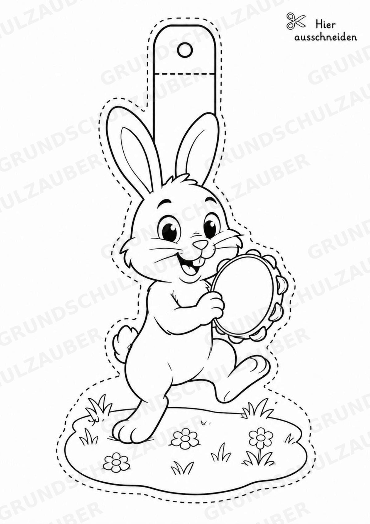 Hase – Fensterdeko – Basteln – Ausmalbild – Ausschneiden – 15 Vorlagen – Materialseite 6