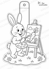 Hase – Fensterdeko – Basteln – Ausmalbild – Ausschneiden – 15 Vorlagen – Materialseite 10