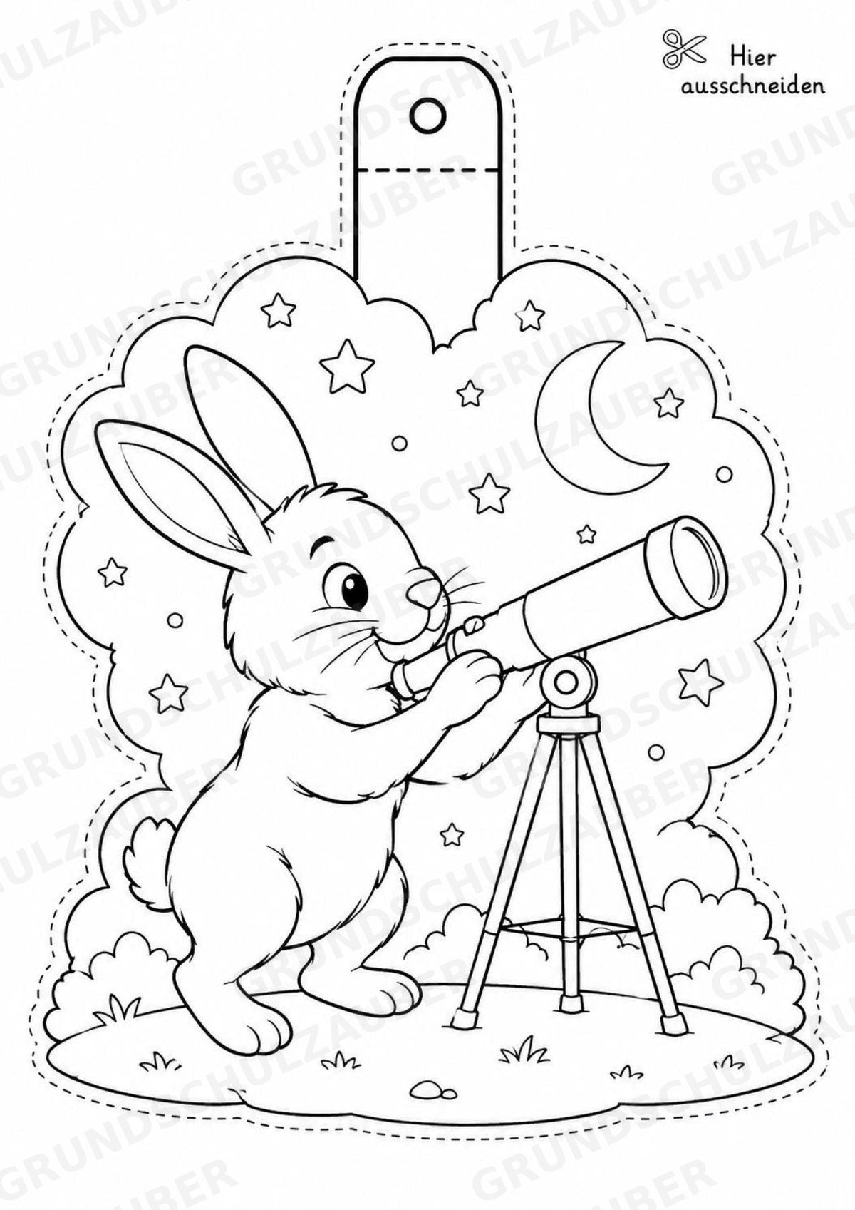 Hase – Fensterdeko – Basteln – Ausmalbild – Ausschneiden – 15 Vorlagen – Materialseite 15