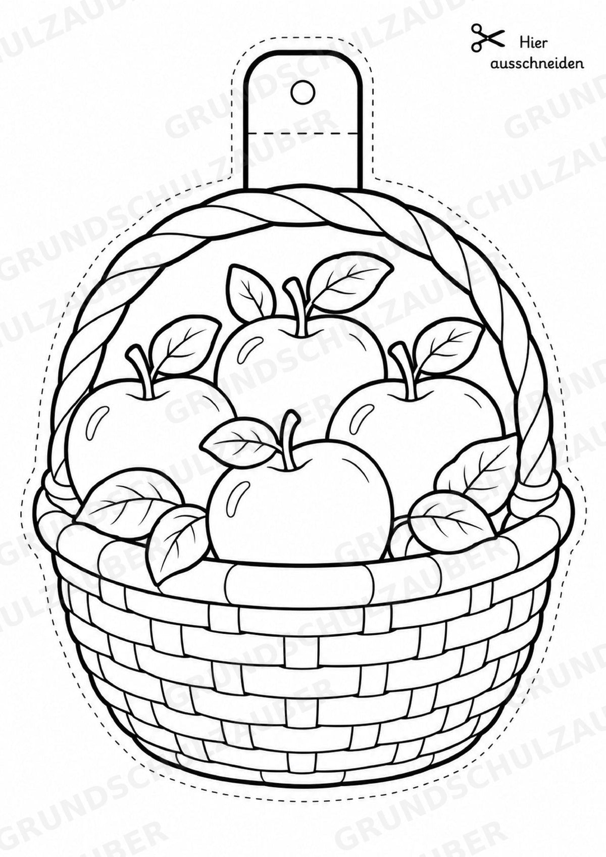 Herbst – Fensterdeko – Basteln – Ausmalbild – Ausschneiden – 15 Vorlagen – Materialseite 5