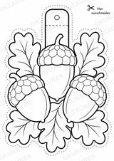 Herbst – Fensterdeko – Basteln – Ausmalbild – Ausschneiden – 15 Vorlagen – Materialseite 7