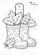 Herbst – Fensterdeko – Basteln – Ausmalbild – Ausschneiden – 15 Vorlagen – Materialseite 8