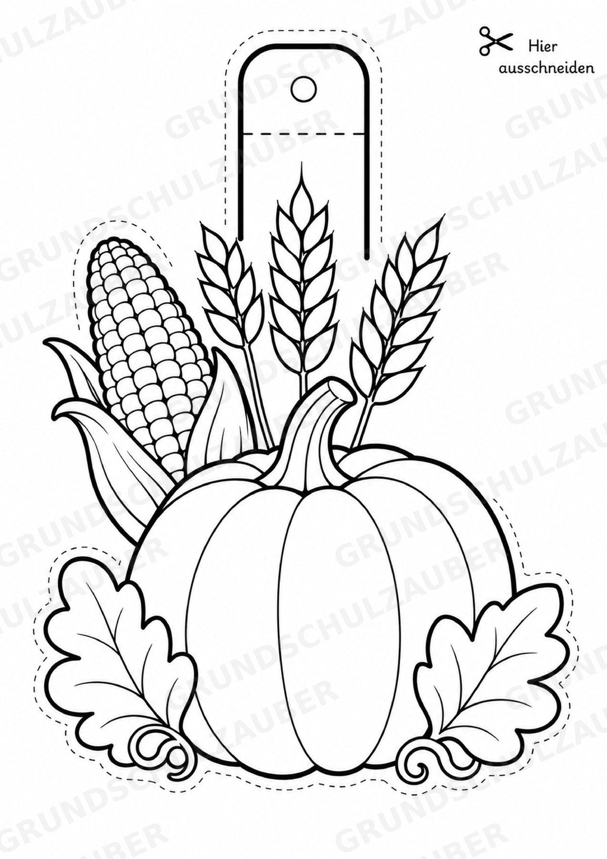 Herbst – Fensterdeko – Basteln – Ausmalbild – Ausschneiden – 15 Vorlagen – Materialseite 12