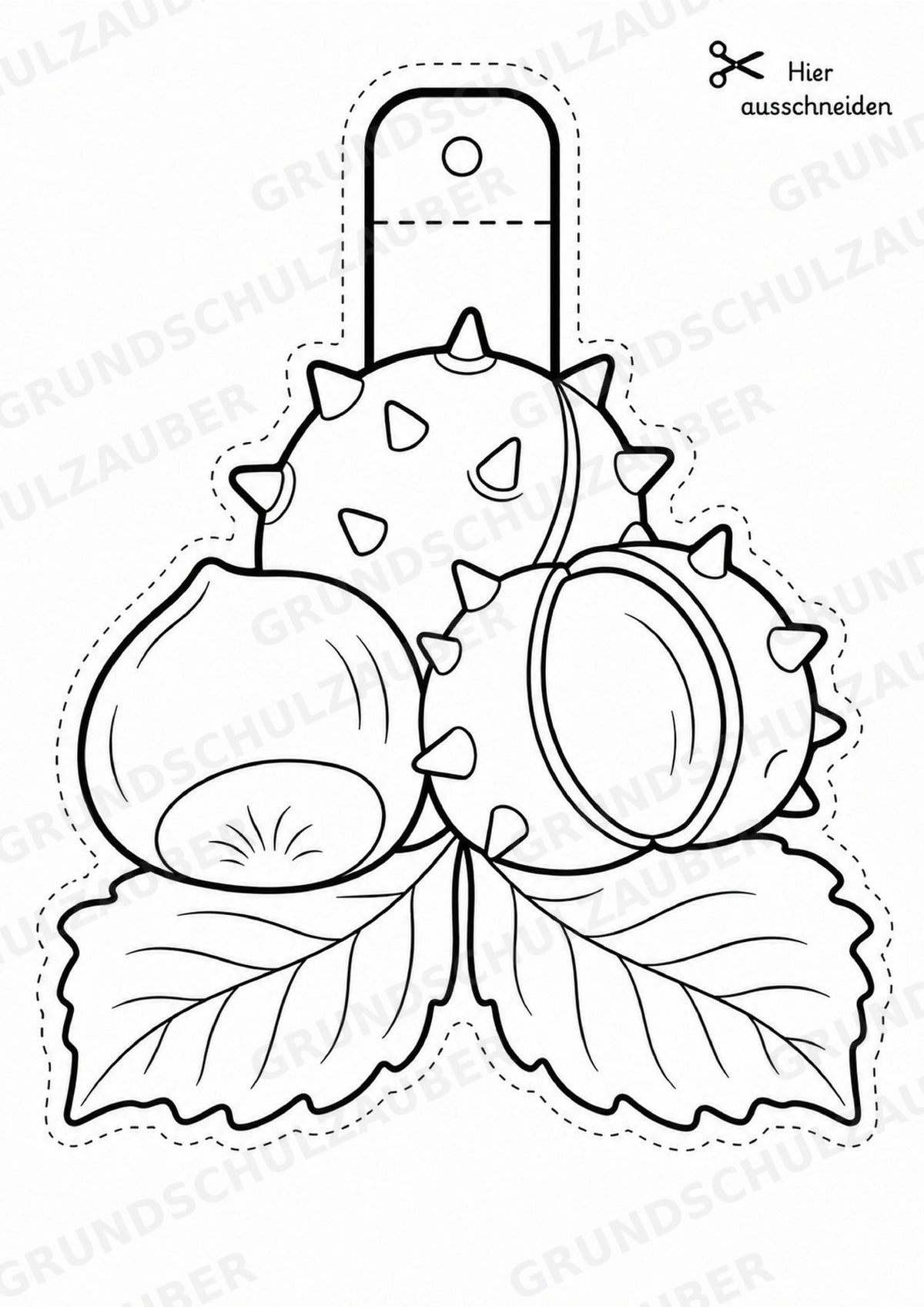 Herbst – Fensterdeko – Basteln – Ausmalbild – Ausschneiden – 15 Vorlagen – Materialseite 14