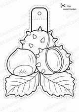 Herbst – Fensterdeko – Basteln – Ausmalbild – Ausschneiden – 15 Vorlagen – Materialseite 14