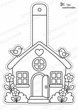 Herzlich Willkommen – Fensterdeko – Basteln – Ausmalbild – Ausschneiden – 15 Vorlagen – Materialseite 6