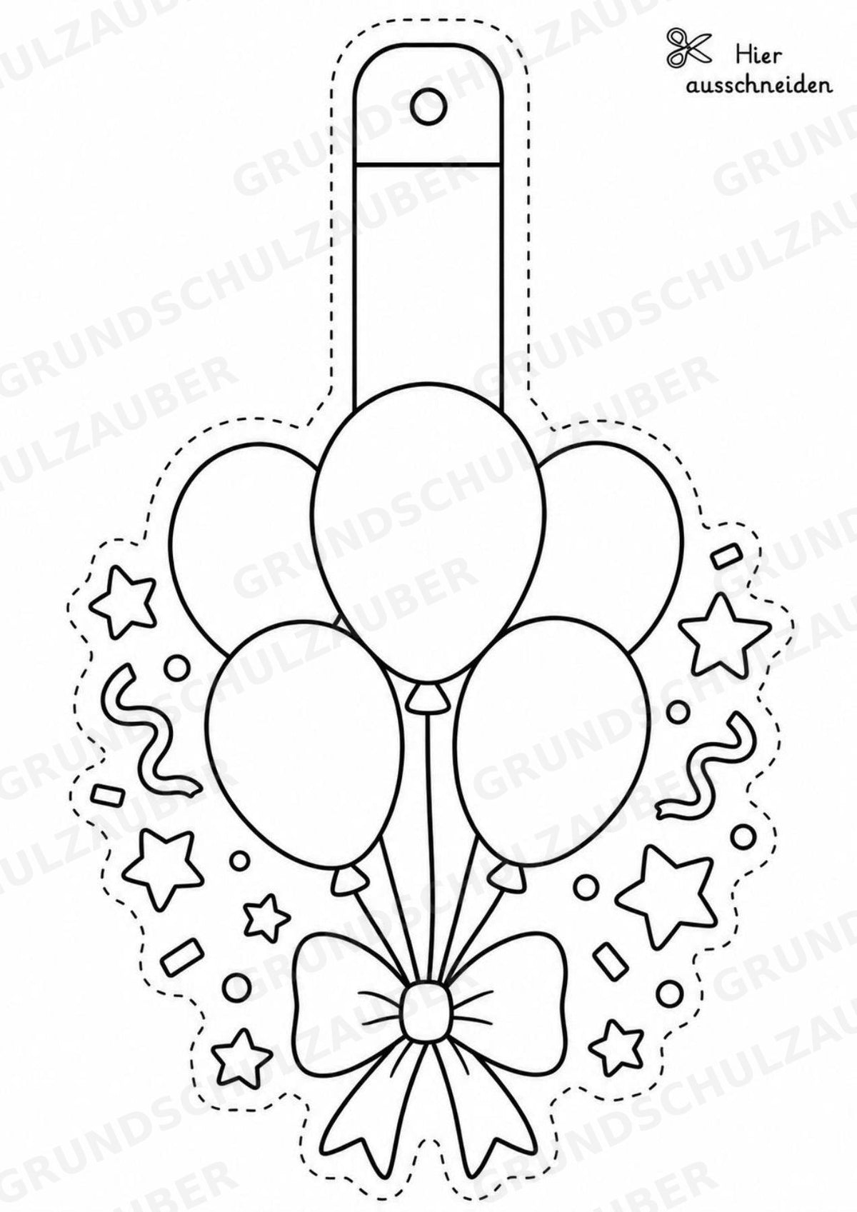 Herzlich Willkommen – Fensterdeko – Basteln – Ausmalbild – Ausschneiden – 15 Vorlagen – Materialseite 9