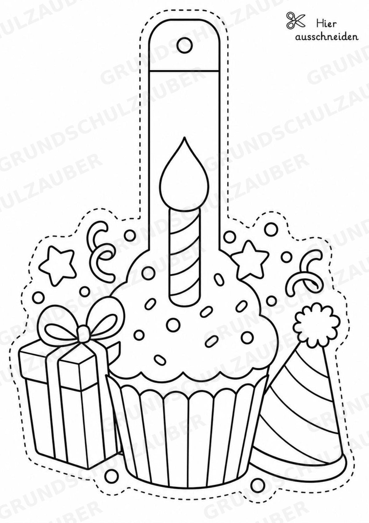 Herzlich Willkommen – Fensterdeko – Basteln – Ausmalbild – Ausschneiden – 15 Vorlagen – Materialseite 13