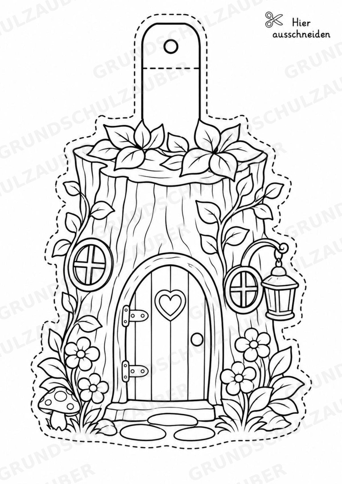 Hexen und Feen – Fensterdeko – Basteln – Ausmalbild – Ausschneiden – 15 Vorlagen – Materialseite 4