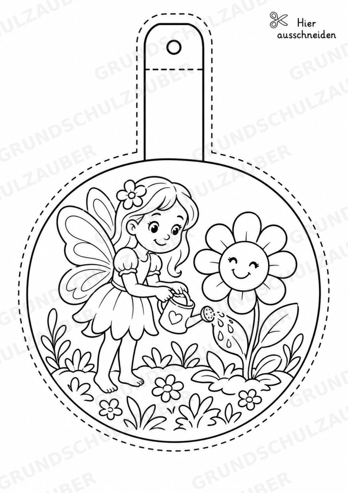 Hexen und Feen – Fensterdeko – Basteln – Ausmalbild – Ausschneiden – 15 Vorlagen – Materialseite 8