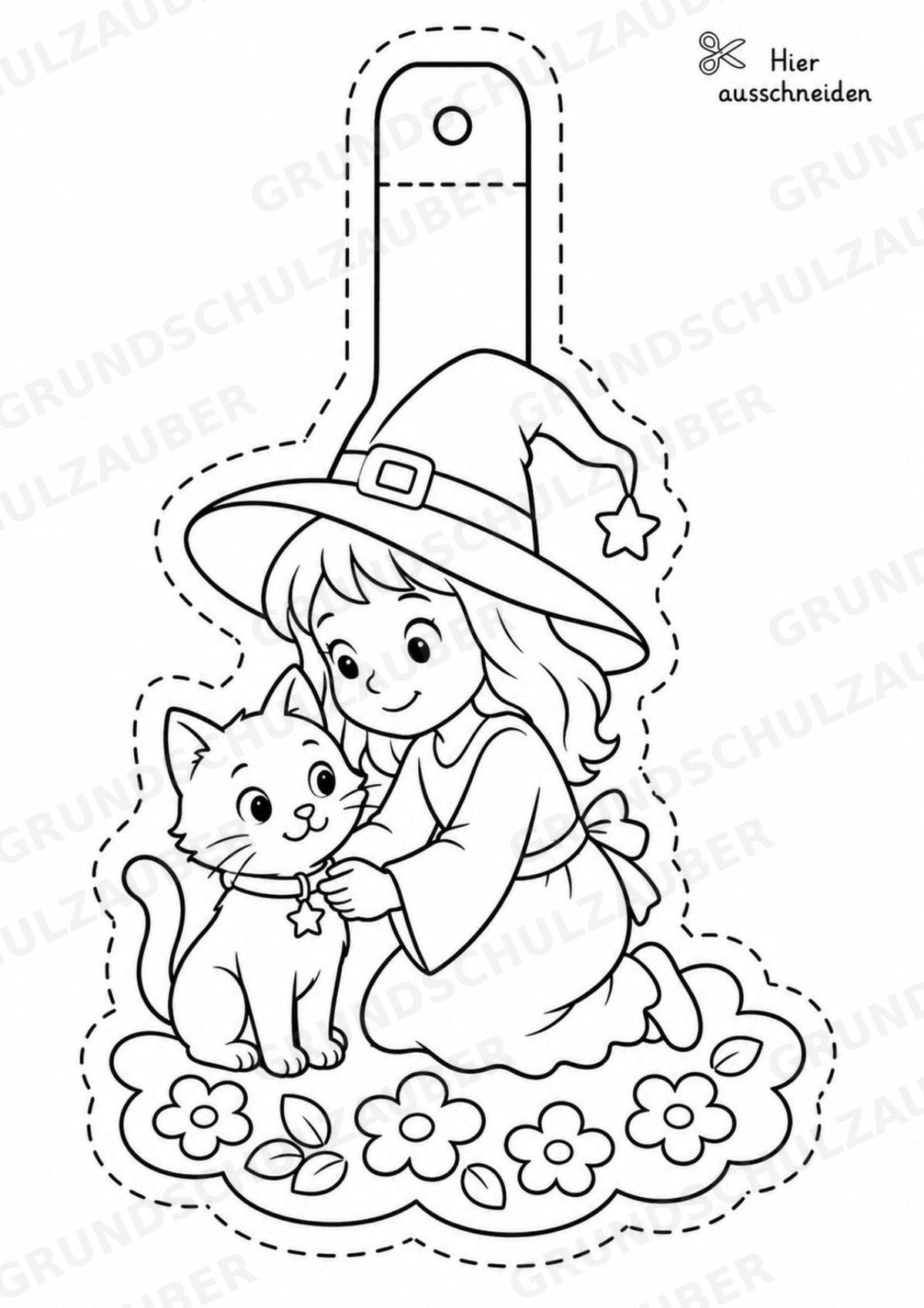 Hexen und Feen – Fensterdeko – Basteln – Ausmalbild – Ausschneiden – 15 Vorlagen – Materialseite 11