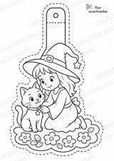 Hexen und Feen – Fensterdeko – Basteln – Ausmalbild – Ausschneiden – 15 Vorlagen – Materialseite 11
