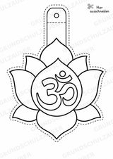 Hinduismus – Fensterdeko – Basteln – Ausmalbild – Ausschneiden – 15 Vorlagen – Materialseite 2