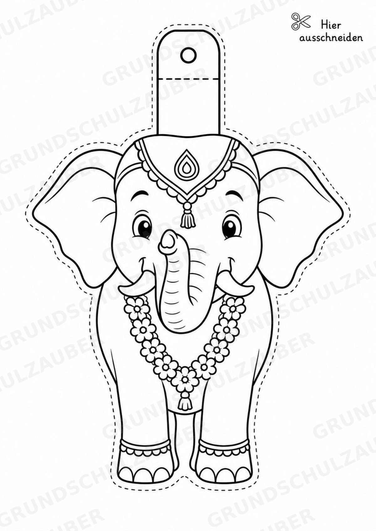Hinduismus – Fensterdeko – Basteln – Ausmalbild – Ausschneiden – 15 Vorlagen – Materialseite 8