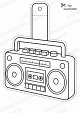 Hip Hop – Fensterdeko – Basteln – Ausmalbild – Ausschneiden – 15 Vorlagen – Materialseite 3