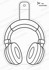 Hip Hop – Fensterdeko – Basteln – Ausmalbild – Ausschneiden – 15 Vorlagen – Materialseite 5