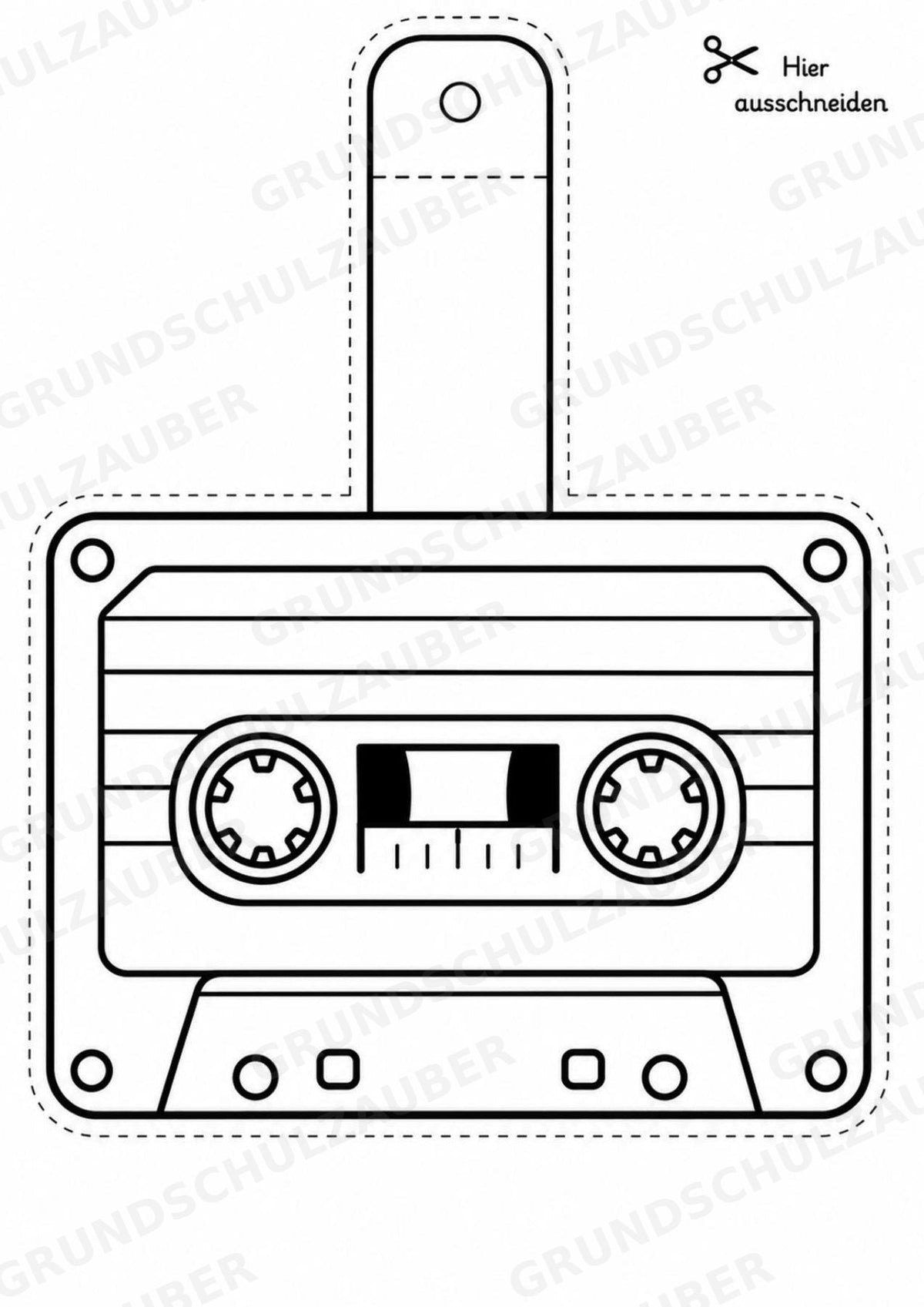 Hip Hop – Fensterdeko – Basteln – Ausmalbild – Ausschneiden – 15 Vorlagen – Materialseite 11