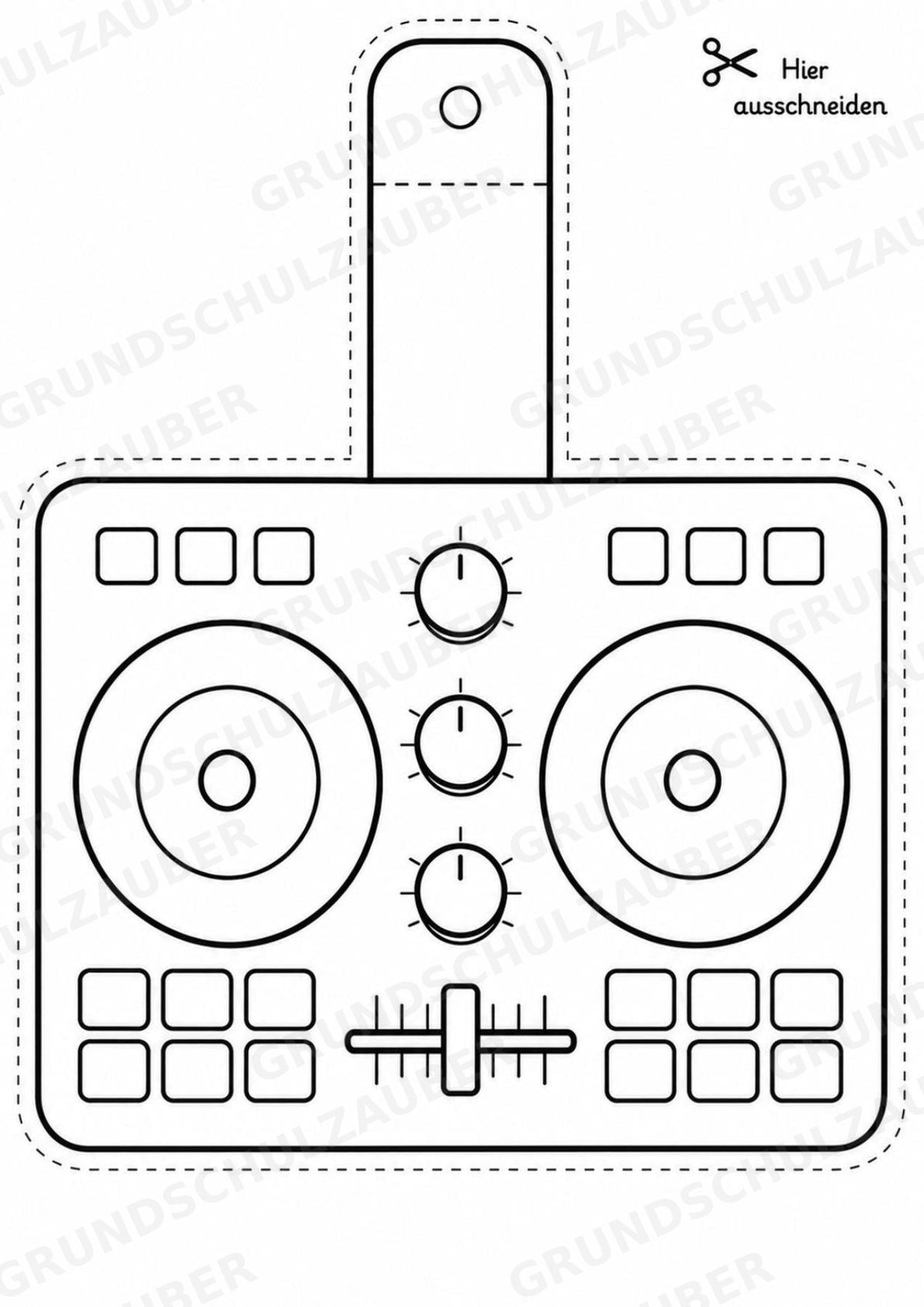 Hip Hop – Fensterdeko – Basteln – Ausmalbild – Ausschneiden – 15 Vorlagen – Materialseite 12