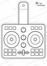 Hip Hop – Fensterdeko – Basteln – Ausmalbild – Ausschneiden – 15 Vorlagen – Materialseite 12
