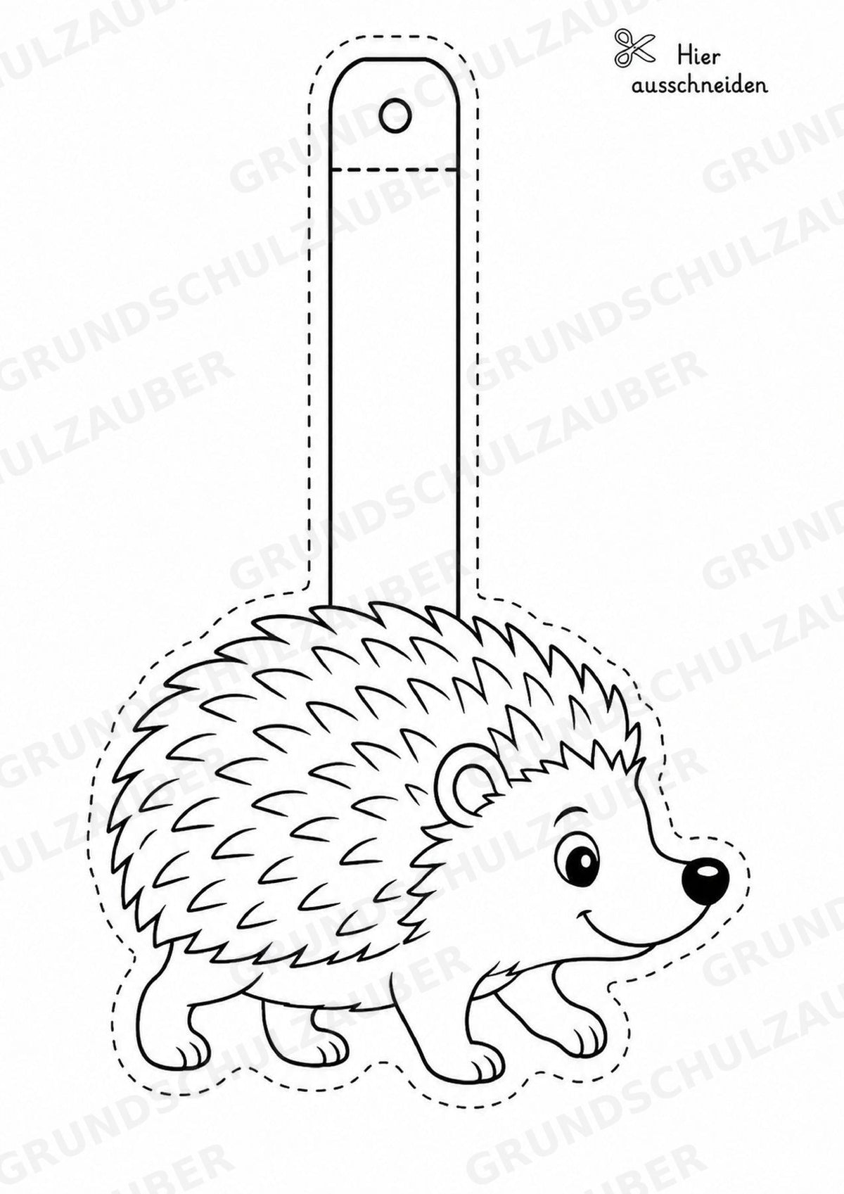 Igel – Fensterdeko – Basteln – Ausmalbild – Ausschneiden – 15 Vorlagen – Materialseite 3