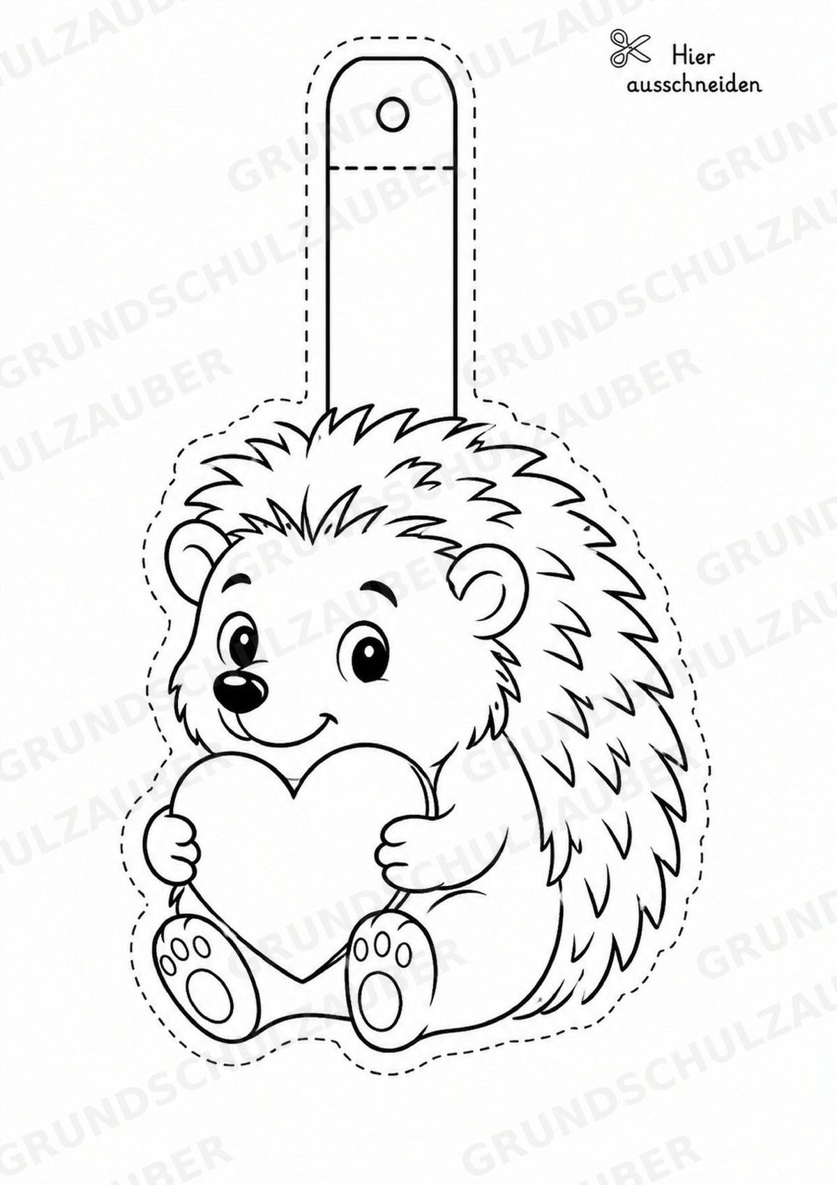 Igel – Fensterdeko – Basteln – Ausmalbild – Ausschneiden – 15 Vorlagen – Materialseite 6