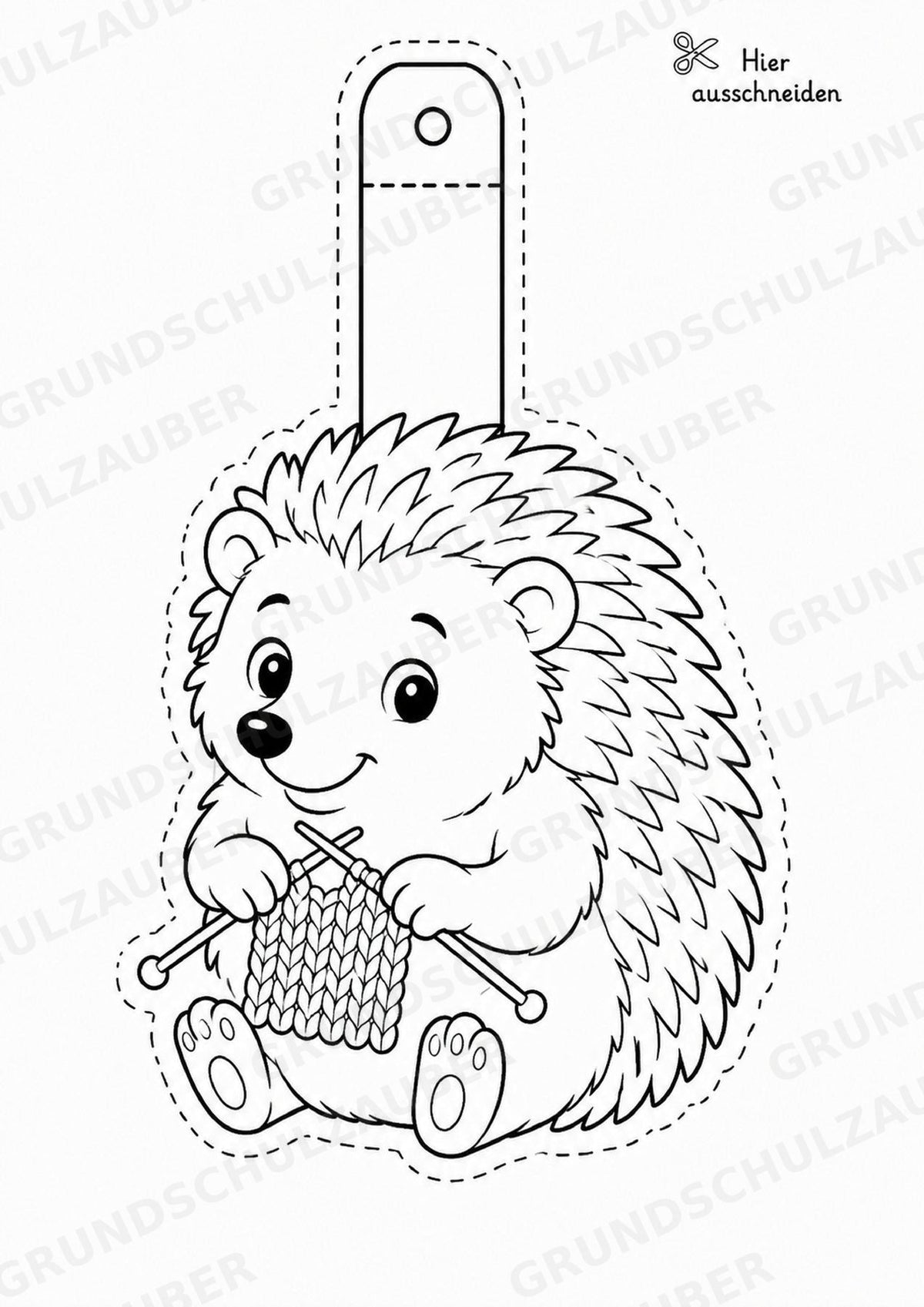 Igel – Fensterdeko – Basteln – Ausmalbild – Ausschneiden – 15 Vorlagen – Materialseite 8
