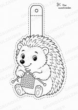 Igel – Fensterdeko – Basteln – Ausmalbild – Ausschneiden – 15 Vorlagen – Materialseite 8
