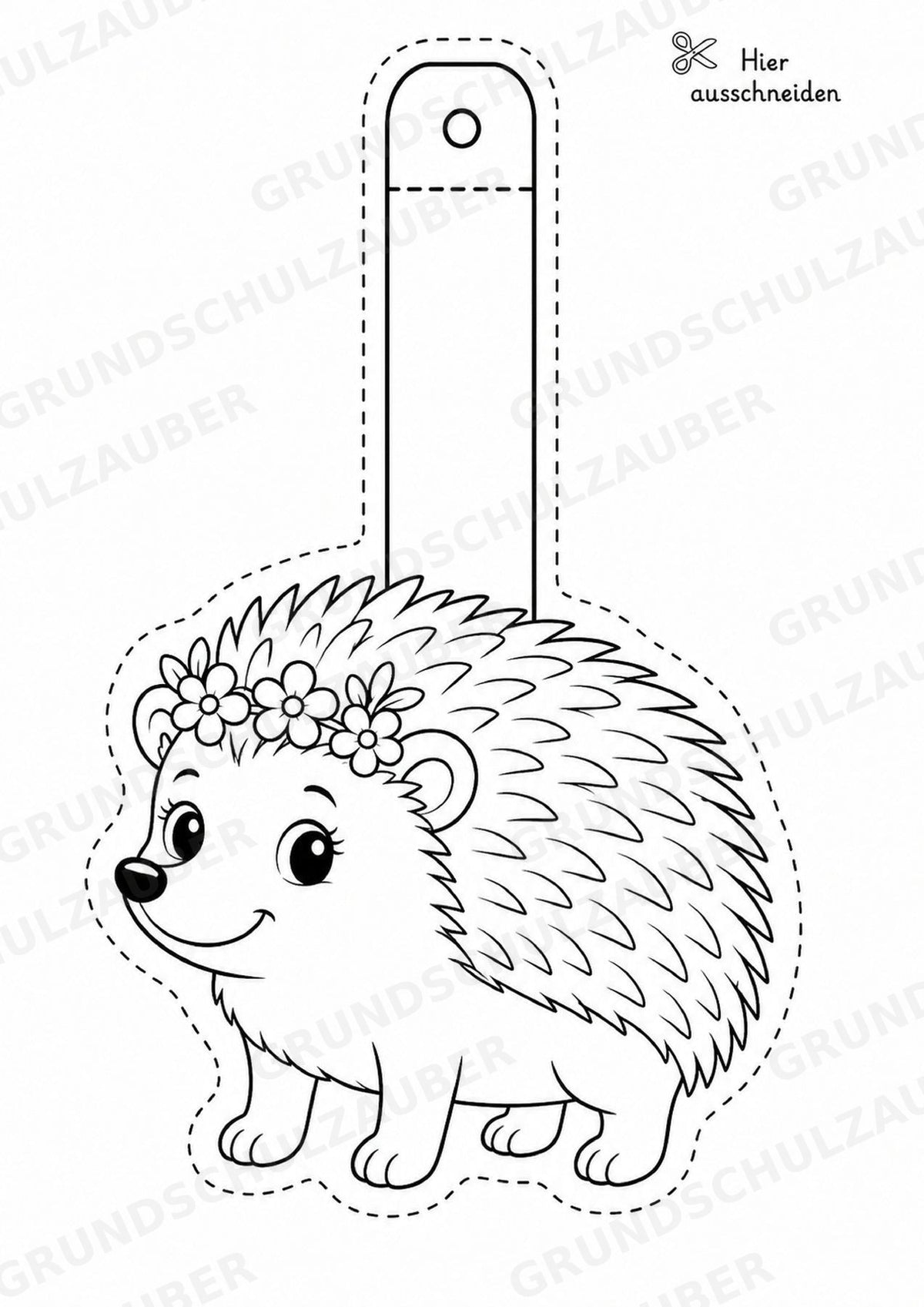 Igel – Fensterdeko – Basteln – Ausmalbild – Ausschneiden – 15 Vorlagen – Materialseite 9