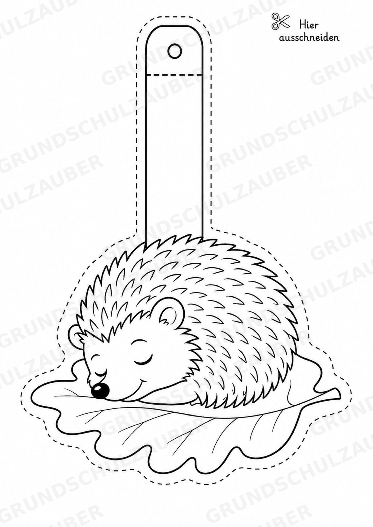 Igel – Fensterdeko – Basteln – Ausmalbild – Ausschneiden – 15 Vorlagen – Materialseite 10