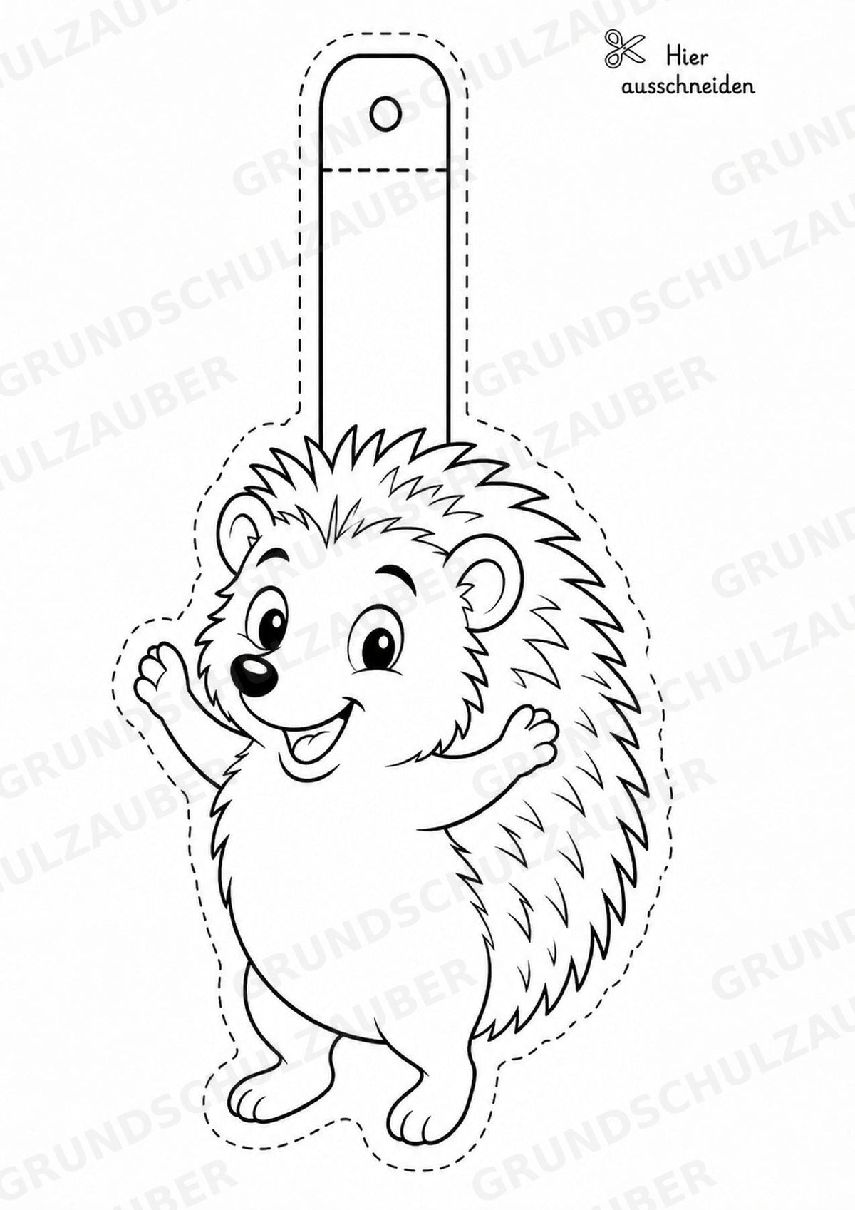 Igel – Fensterdeko – Basteln – Ausmalbild – Ausschneiden – 15 Vorlagen – Materialseite 11