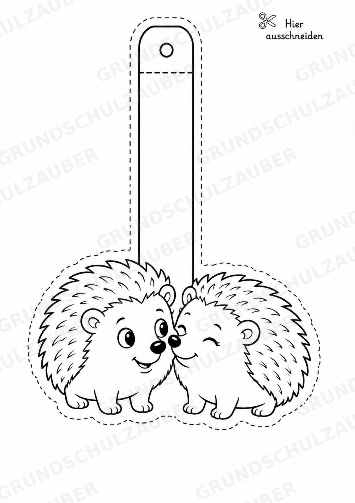 Igel – Fensterdeko – Basteln – Ausmalbild – Ausschneiden – 15 Vorlagen – Materialseite 12