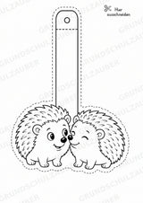 Igel – Fensterdeko – Basteln – Ausmalbild – Ausschneiden – 15 Vorlagen – Materialseite 12