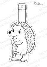 Igel – Fensterdeko – Basteln – Ausmalbild – Ausschneiden – 15 Vorlagen – Materialseite 14