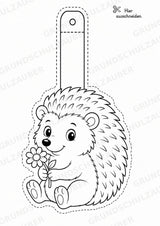 Igel – Fensterdeko – Basteln – Ausmalbild – Ausschneiden – 15 Vorlagen – Materialseite 15
