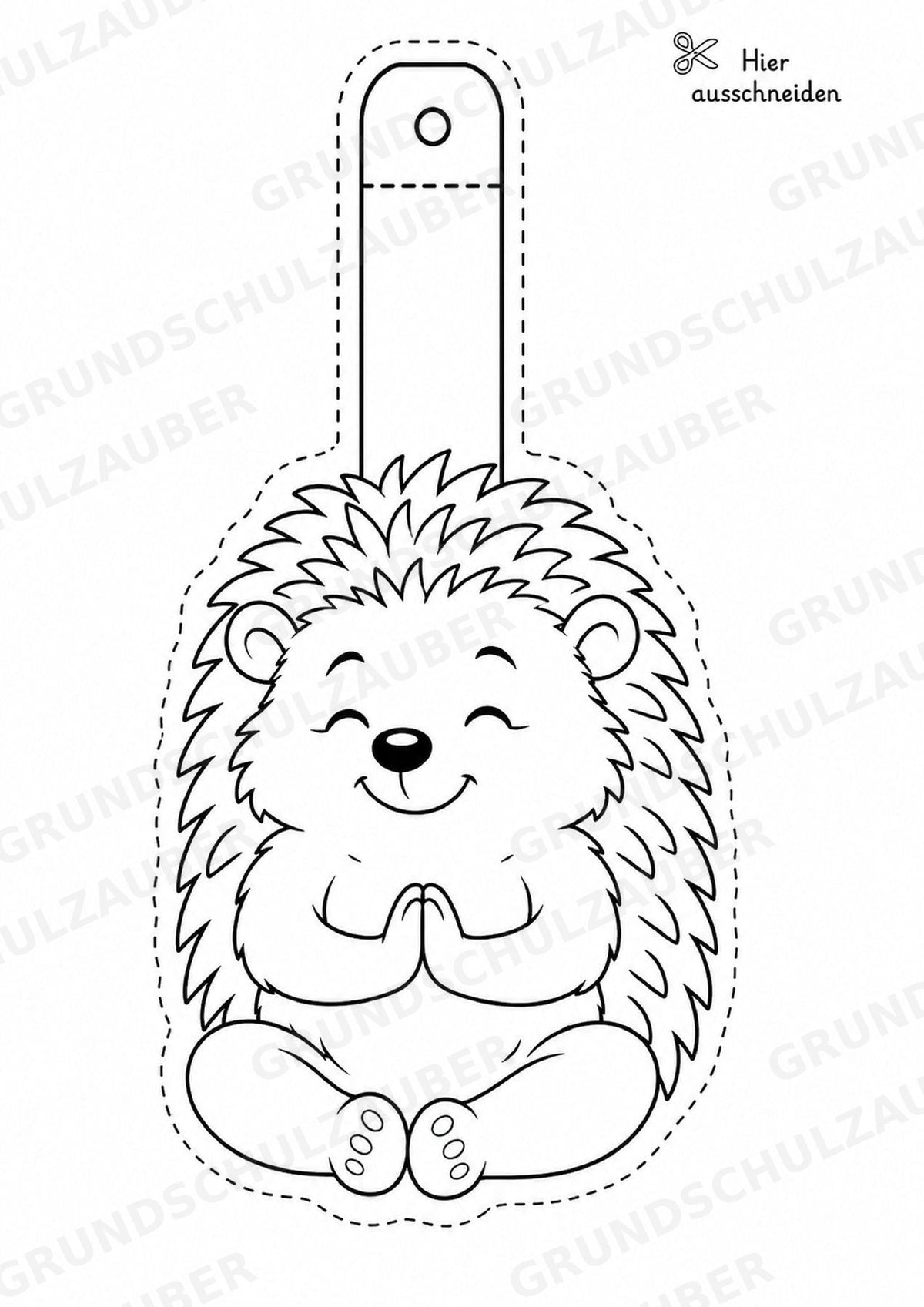 Igel – Fensterdeko – Basteln – Ausmalbild – Ausschneiden – 15 Vorlagen – Materialseite 16