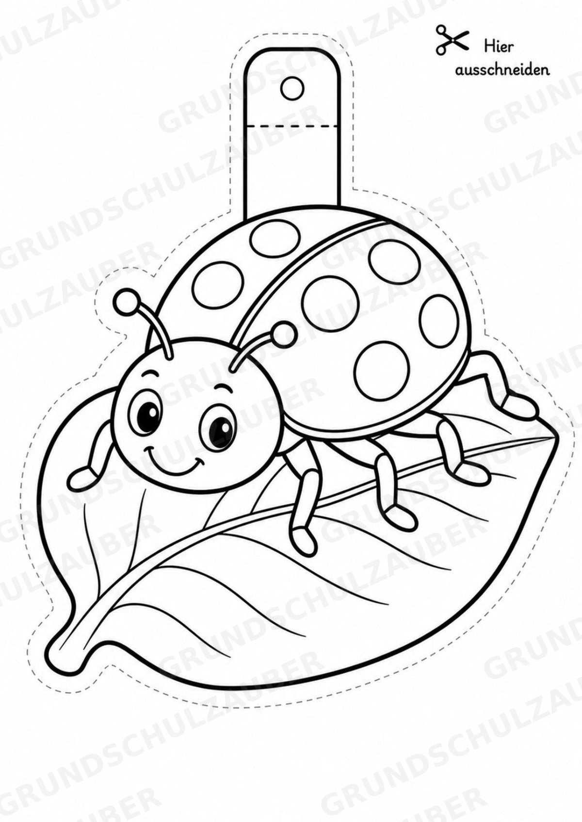 Insekten – Fensterdeko – Basteln – Ausmalbild – Ausschneiden – 15 Vorlagen – Materialseite 4