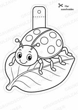 Insekten – Fensterdeko – Basteln – Ausmalbild – Ausschneiden – 15 Vorlagen – Materialseite 4