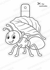 Insekten – Fensterdeko – Basteln – Ausmalbild – Ausschneiden – 15 Vorlagen – Materialseite 5