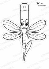 Insekten – Fensterdeko – Basteln – Ausmalbild – Ausschneiden – 15 Vorlagen – Materialseite 6