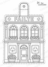 Irland – Fensterdeko – Basteln – Ausmalbild – Ausschneiden – 15 Vorlagen – Materialseite 3