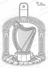 Irland – Fensterdeko – Basteln – Ausmalbild – Ausschneiden – 15 Vorlagen – Materialseite 4